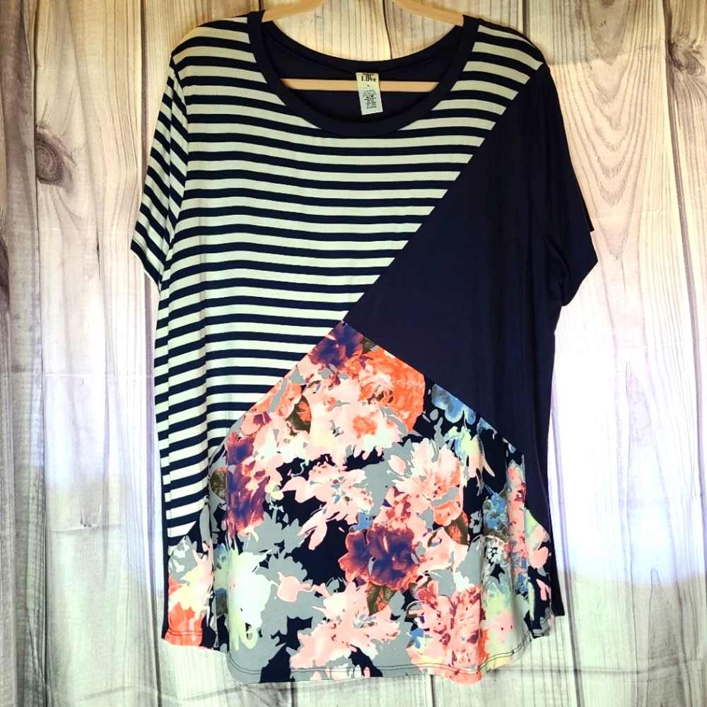 Mixed Pattern Top